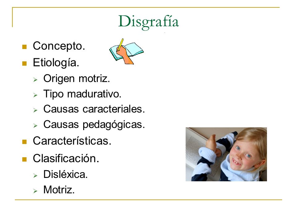 etiologia de la disgrafia